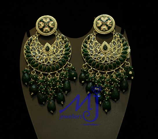 black Chandrabal Jhumka - Earrings